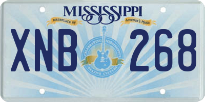 MS license plate XNB268