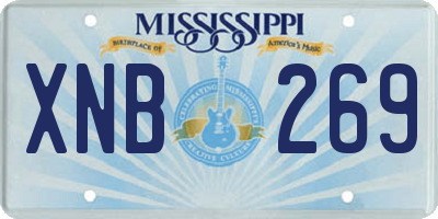 MS license plate XNB269