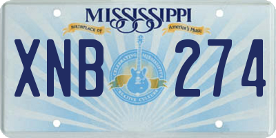 MS license plate XNB274