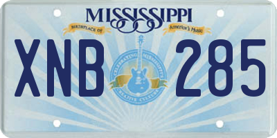 MS license plate XNB285