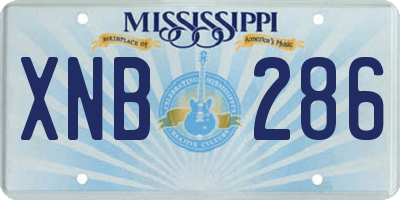 MS license plate XNB286