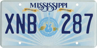 MS license plate XNB287