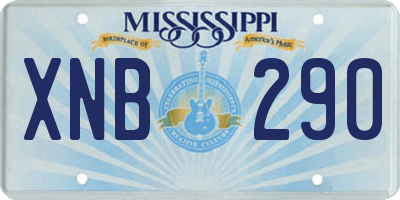 MS license plate XNB290