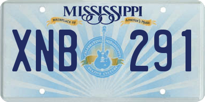 MS license plate XNB291