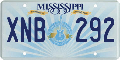 MS license plate XNB292