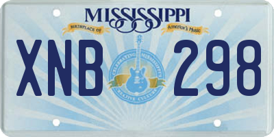 MS license plate XNB298