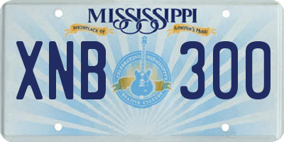MS license plate XNB300