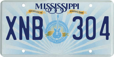 MS license plate XNB304