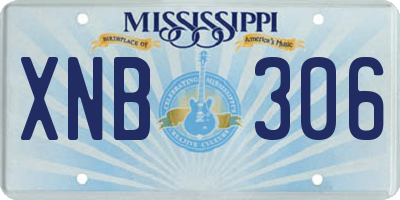 MS license plate XNB306