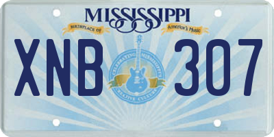 MS license plate XNB307