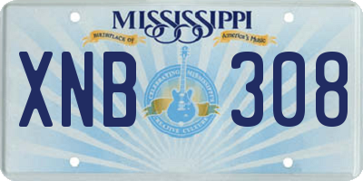 MS license plate XNB308