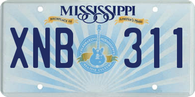 MS license plate XNB311