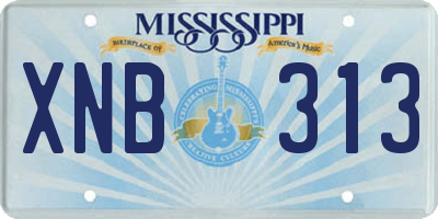 MS license plate XNB313