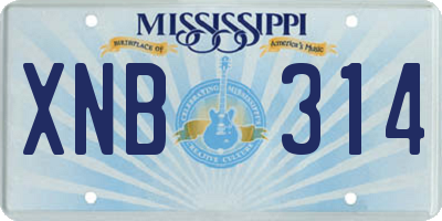MS license plate XNB314