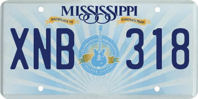 MS license plate XNB318