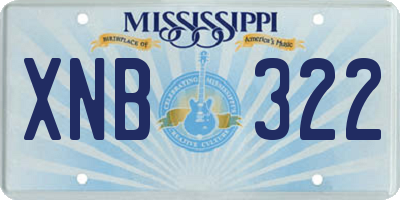 MS license plate XNB322