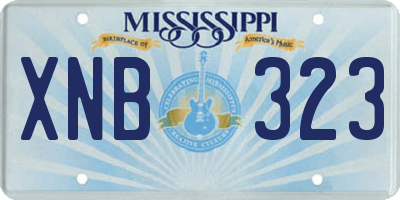 MS license plate XNB323