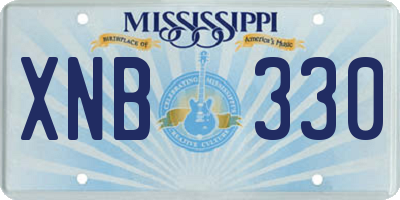 MS license plate XNB330