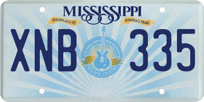 MS license plate XNB335
