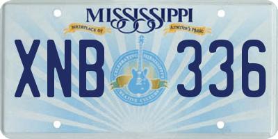 MS license plate XNB336