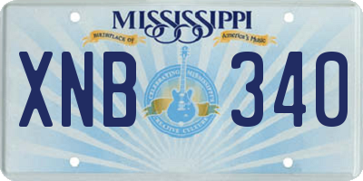 MS license plate XNB340