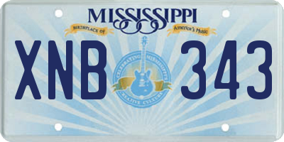 MS license plate XNB343