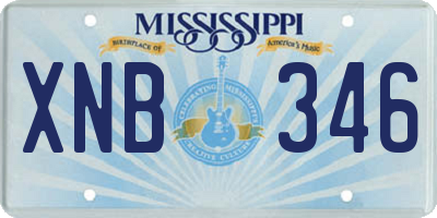 MS license plate XNB346