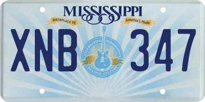 MS license plate XNB347