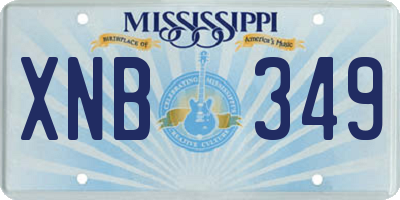 MS license plate XNB349