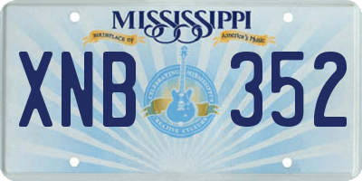 MS license plate XNB352