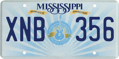 MS license plate XNB356
