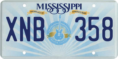 MS license plate XNB358