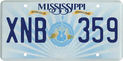 MS license plate XNB359