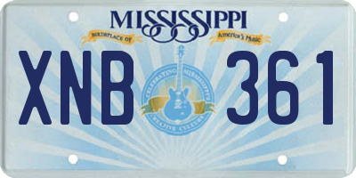 MS license plate XNB361