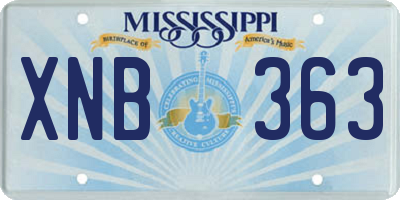 MS license plate XNB363