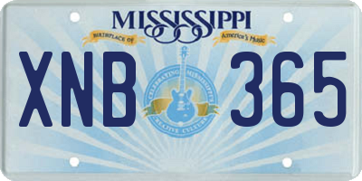 MS license plate XNB365