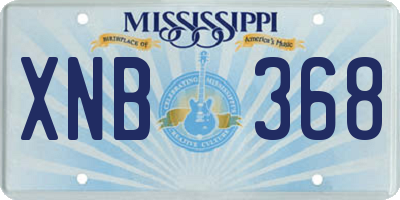 MS license plate XNB368
