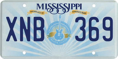 MS license plate XNB369