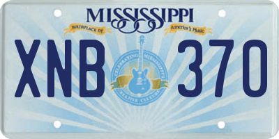MS license plate XNB370