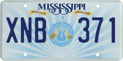 MS license plate XNB371