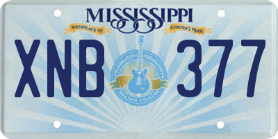MS license plate XNB377