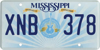 MS license plate XNB378