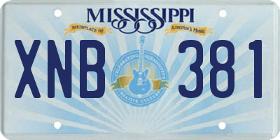 MS license plate XNB381