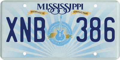 MS license plate XNB386