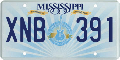 MS license plate XNB391