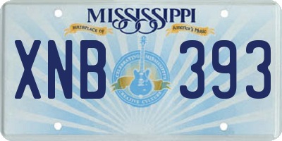 MS license plate XNB393