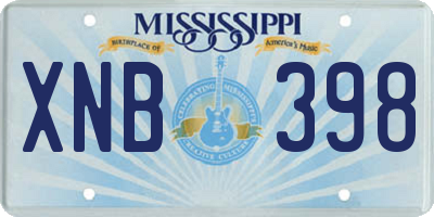MS license plate XNB398