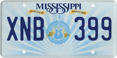 MS license plate XNB399