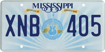 MS license plate XNB405