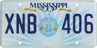 MS license plate XNB406